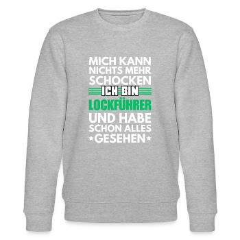 Non-shockable decoy guide - Stanley/Stella CHANGER Unisex Organic Sweatshirt - heather grey - Front - Nik (191cm) & Marisol (170cm)
