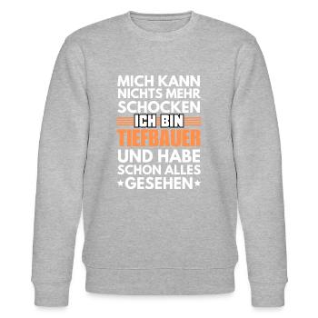 Nicht schockbarer Tiefbauer - Stanley/Stella Unisex Bio-Sweatshirt CHANGER  - Grau meliert - Vorne - Nik (191cm) & Marisol (170cm)