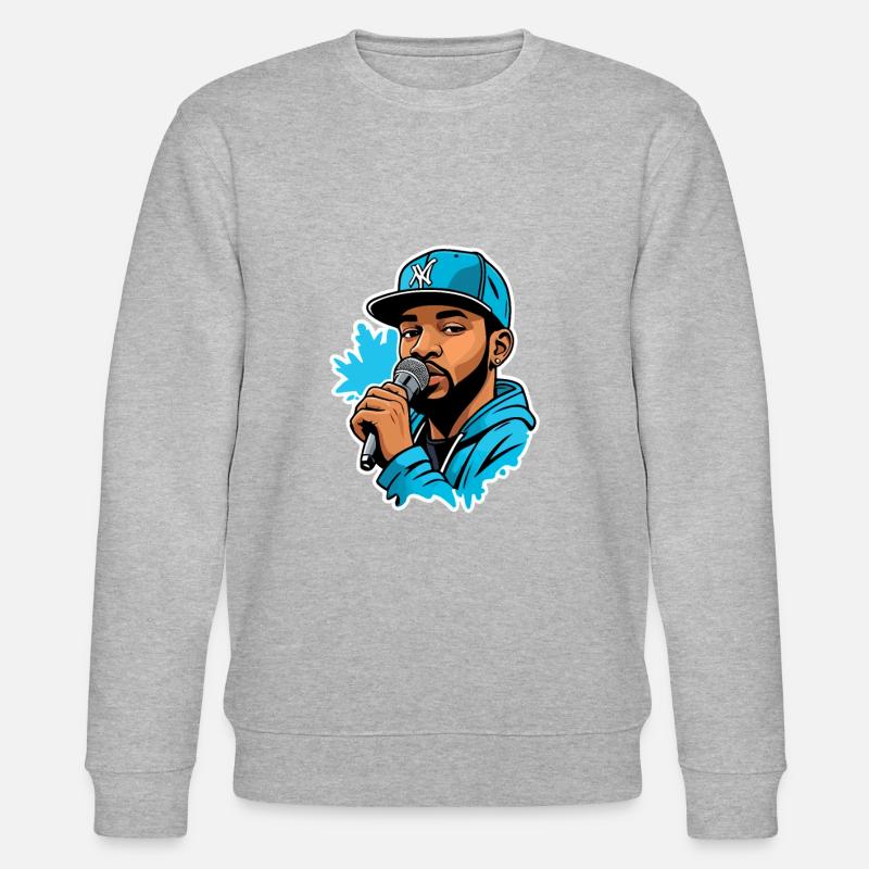 MC With a Microphone - Stanley/Stella CHANGER Unisex Organic Sweatshirt - heather grey