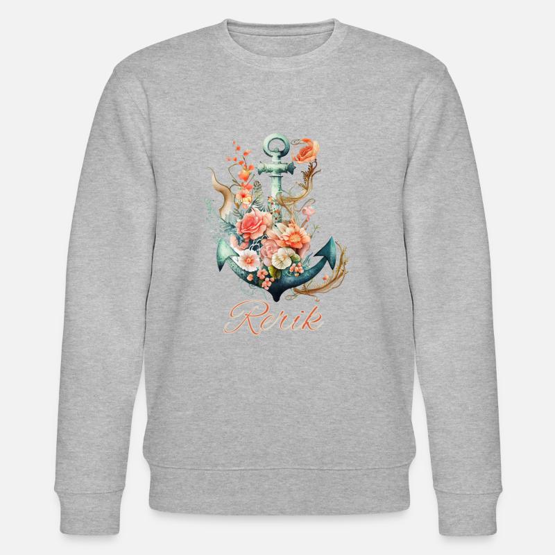 Rerik-Anker mit Blumen - Stanley/Stella Unisex Bio-Sweatshirt CHANGER  - undefined