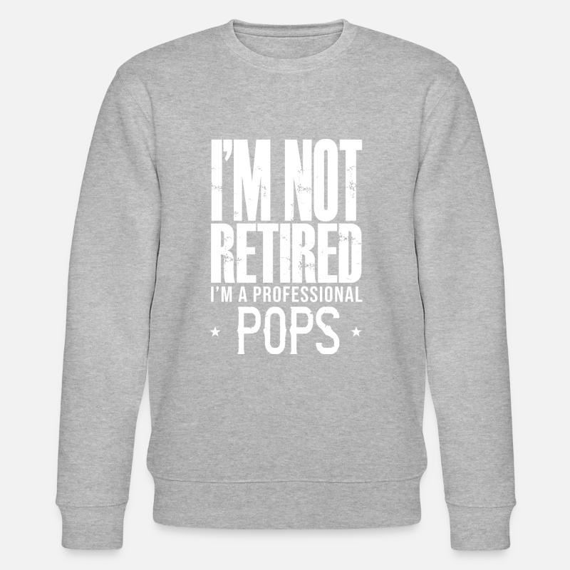 Pops Retirement Pop Pop Gift - Stanley/Stella Unisex Bio-Sweatshirt CHANGER  - Grau meliert
