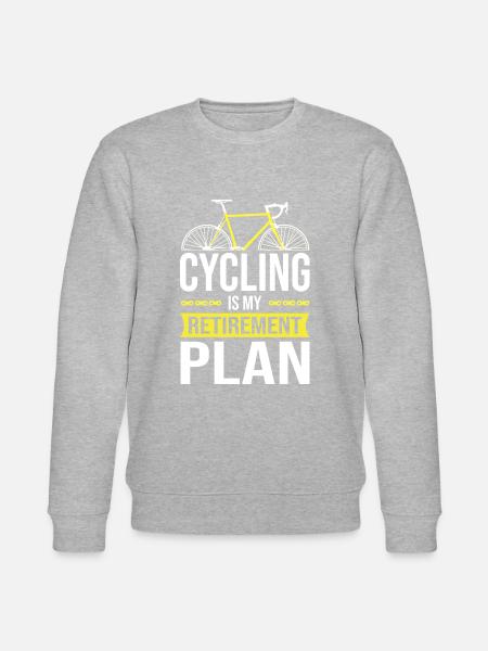 Fietsen mijn reteriment pensioen fiets cadeauplan - Stanley/Stella Uniseks bio-sweatshirt CHANGER  - grijs gemêleerd