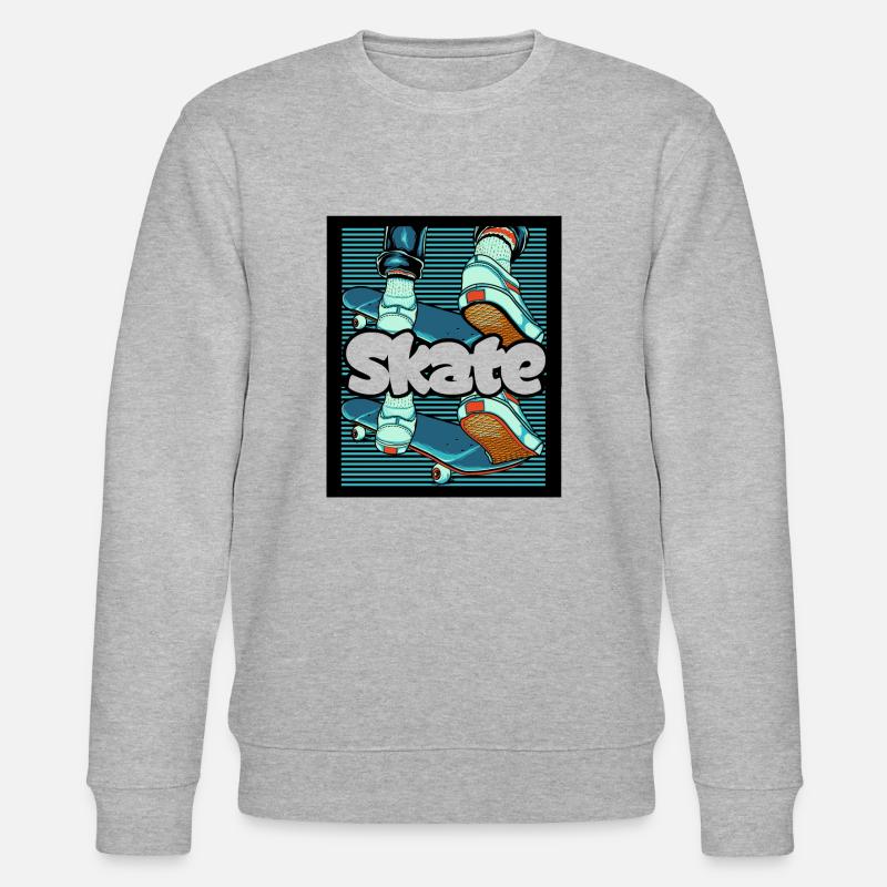 skate - Stanley/Stella Unisex Bio-Sweatshirt CHANGER  - Grau meliert