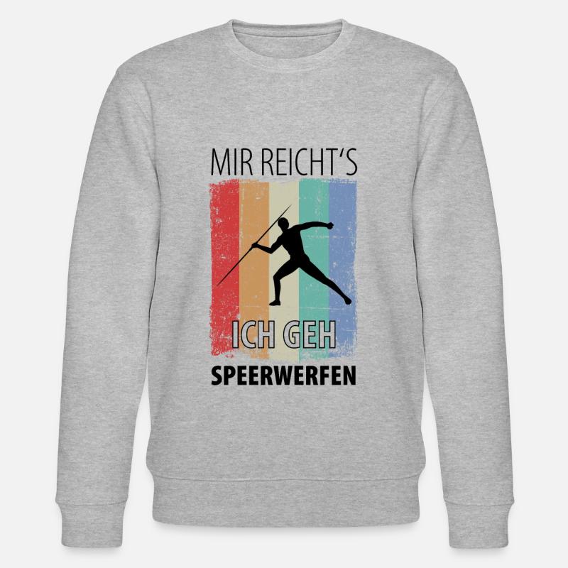 Speerwurf Speerwerfen Speerwerfer - Stanley/Stella Unisex Bio-Sweatshirt CHANGER  - Grau meliert