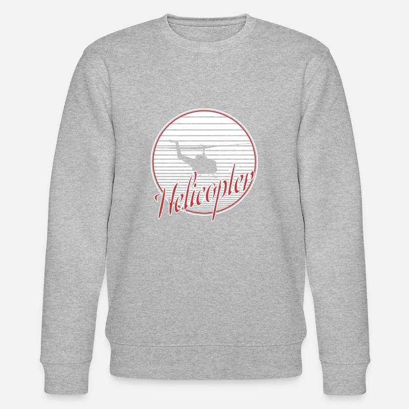 Hubschrauber - Stanley/Stella Unisex Bio-Sweatshirt CHANGER - Grau meliert