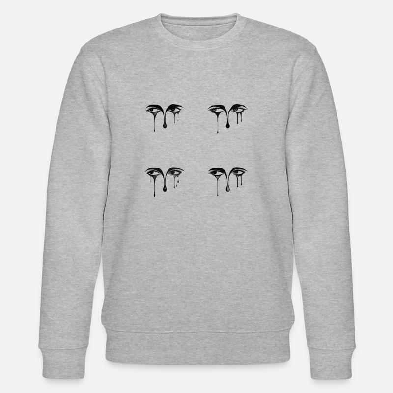 Sad Eyes - Stanley/Stella Unisex Bio-Sweatshirt CHANGER - Grau meliert
