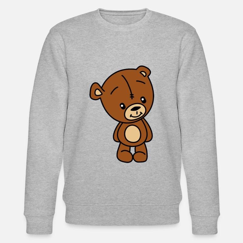 Peluche Ours en peluche - Sweat bio CHANGER Stanley/Stella Unisexe - gris chiné
