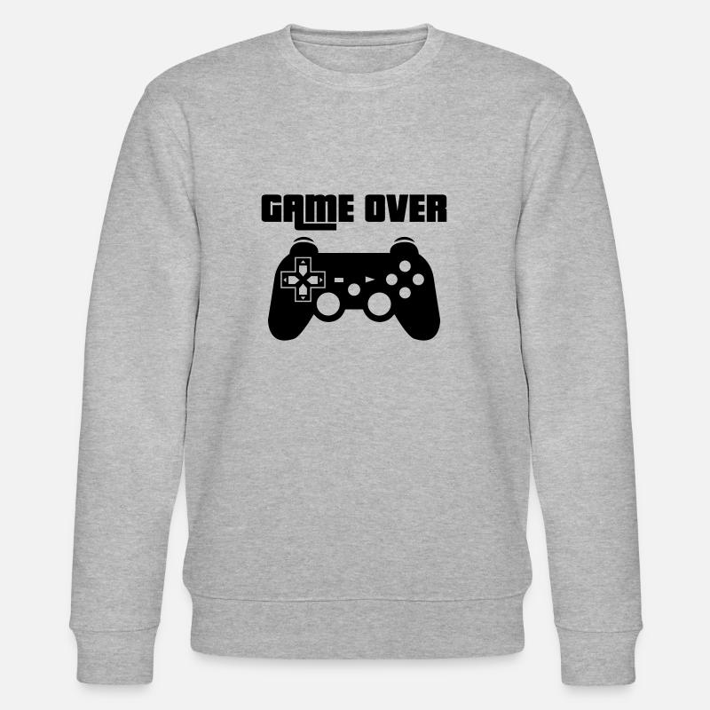 Game Over Play-Station - Stanley/Stella Unisex Bio-Sweatshirt CHANGER  - Grau meliert