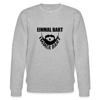 Einmal Bart immer Bart - Stanley/Stella Unisex Bio-Sweatshirt CHANGER  - Grau meliert - Vorne - Nik (191cm) & Marisol (170cm)