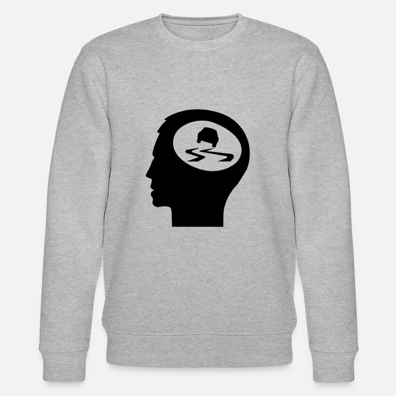 Drift, Nur Drifting im Kopf - Stanley/Stella Unisex Bio-Sweatshirt CHANGER  - Grau meliert