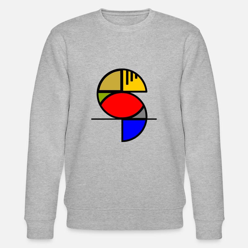 Abstrakter Papagei - Stanley/Stella Unisex Bio-Sweatshirt CHANGER  - Grau meliert