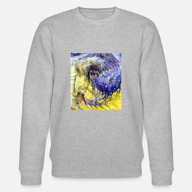 Farbverlauf blau gelb - Stanley/Stella Unisex Bio-Sweatshirt CHANGER  - Grau meliert