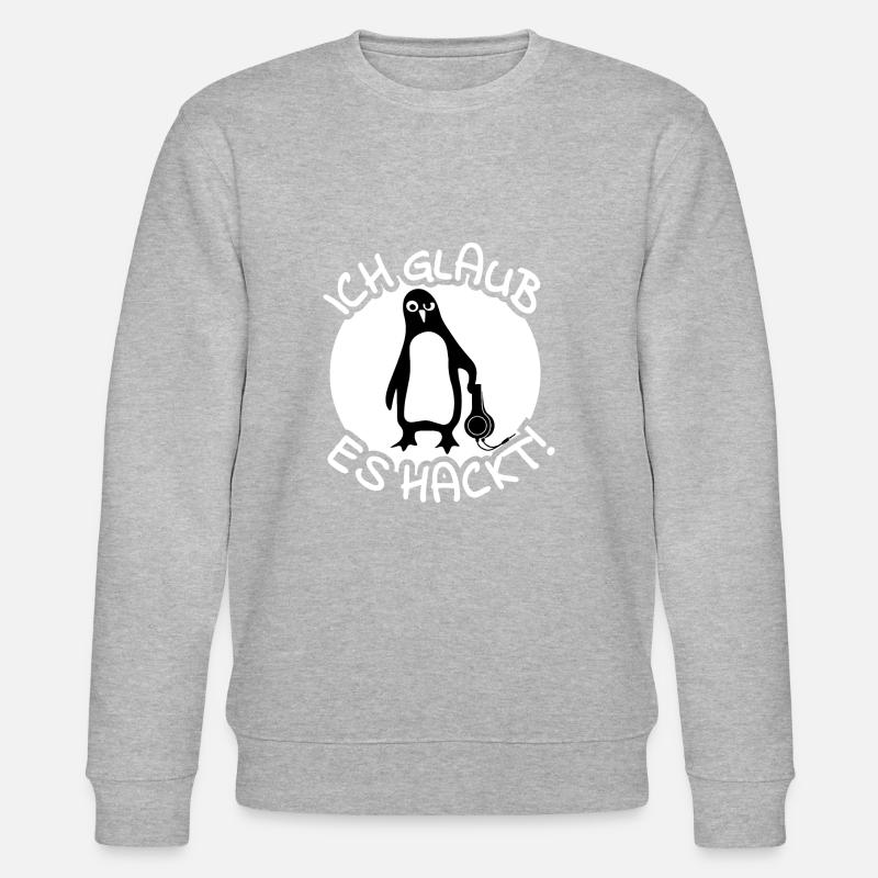 Pinguin Hacker - Stanley/Stella Unisex Bio-Sweatshirt CHANGER  - Grau meliert