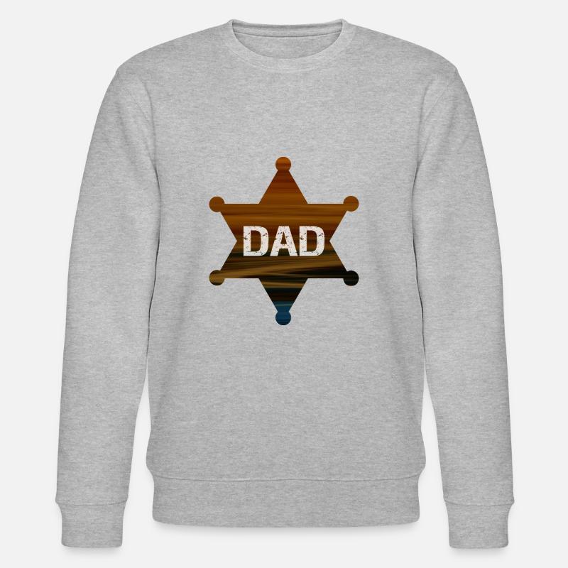 Papa Sheriff - Stanley/Stella Unisex Bio-Sweatshirt CHANGER  - Grau meliert