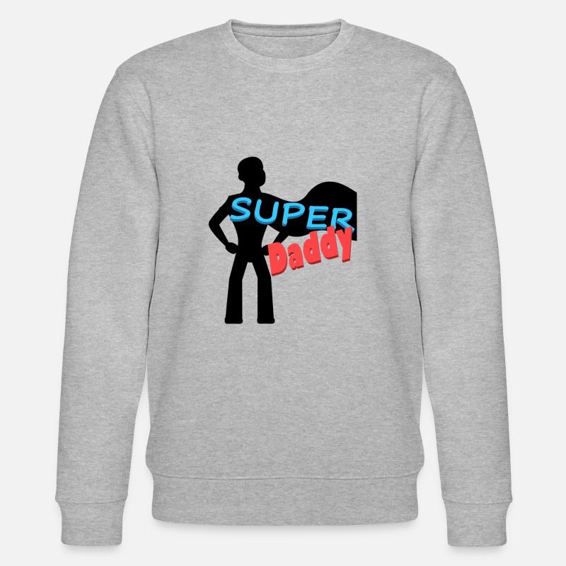 Super Daddy - Stanley/Stella Unisex Bio-Sweatshirt CHANGER  - Grau meliert