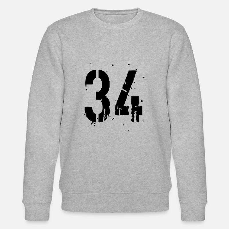 34 Nummer 34 - Stanley/Stella Unisex Bio-Sweatshirt CHANGER  - Grau meliert