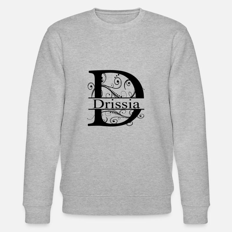 Monogramm mit dem Namen Drissia - Stanley/Stella Unisex Bio-Sweatshirt CHANGER  - Grau meliert