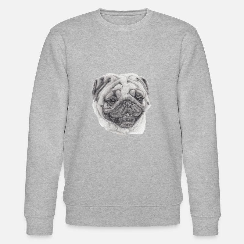 Mops Mops 2 - Stanley/Stella Unisex Bio-Sweatshirt CHANGER  - Grau meliert