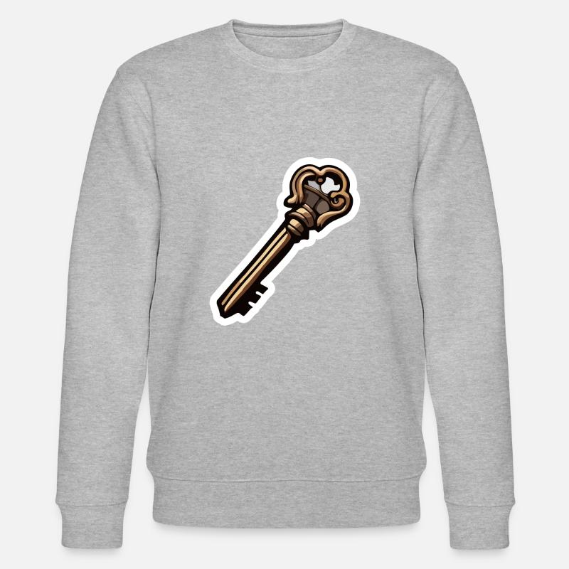 Key / Lock / Locked / Security - Stanley/Stella CHANGER Unisex Organic Sweatshirt - heather grey