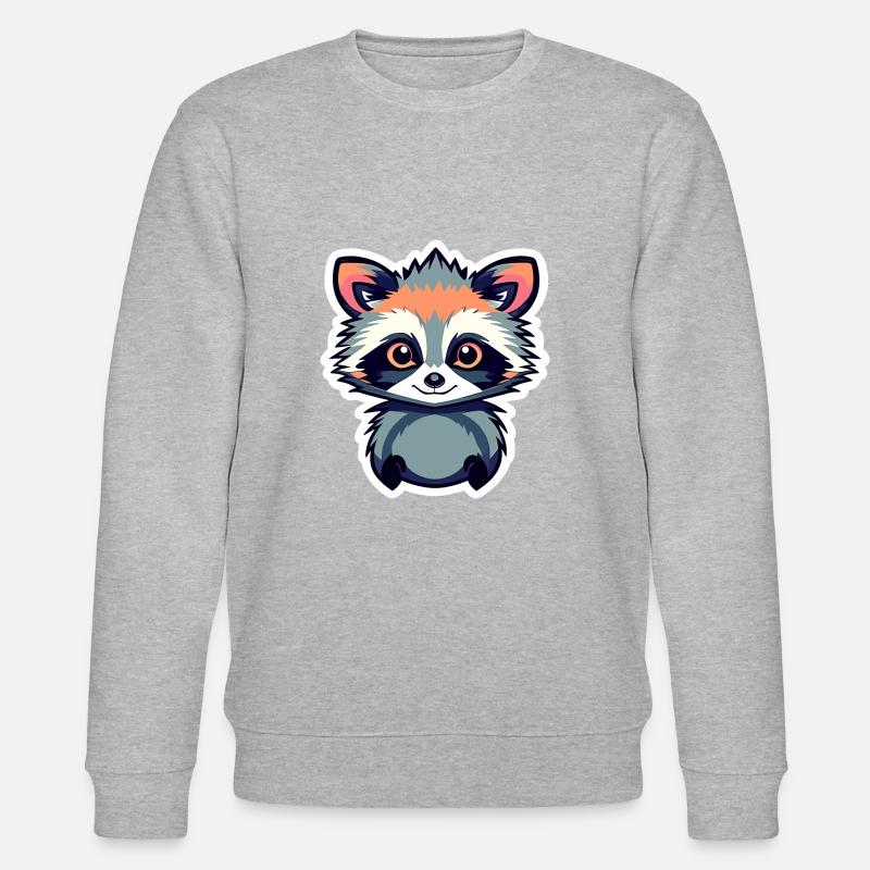 Illustration de raton laveur - Sweat bio CHANGER Stanley/Stella Unisexe - gris chiné