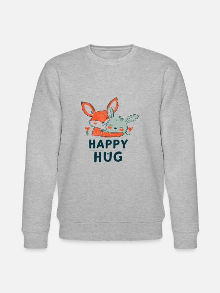 HAPPY HUG - Stanley/Stella CHANGER Unisex Organic Sweatshirt - heather grey