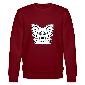Papillon - Stanley/Stella Unisex Bio-Sweatshirt CHANGER  - Burgunderrot - Vorne - Nik (191cm) & Marisol (170cm)