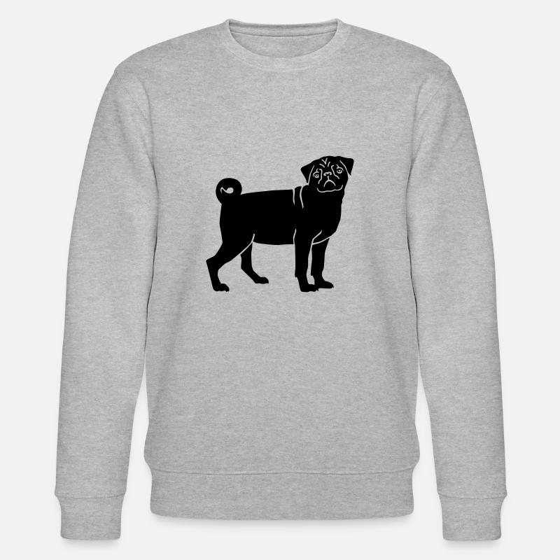 Mops - Stanley/Stella Unisex Bio-Sweatshirt CHANGER  - Grau meliert