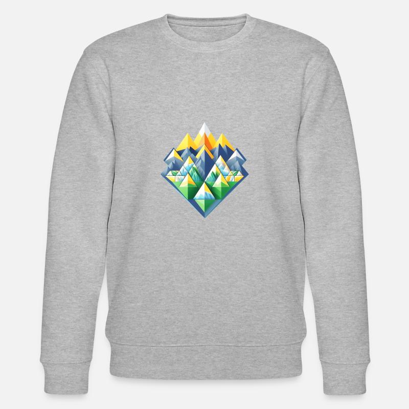 Vektor Berge 01 - Stanley/Stella Unisex Bio-Sweatshirt CHANGER - Grau meliert