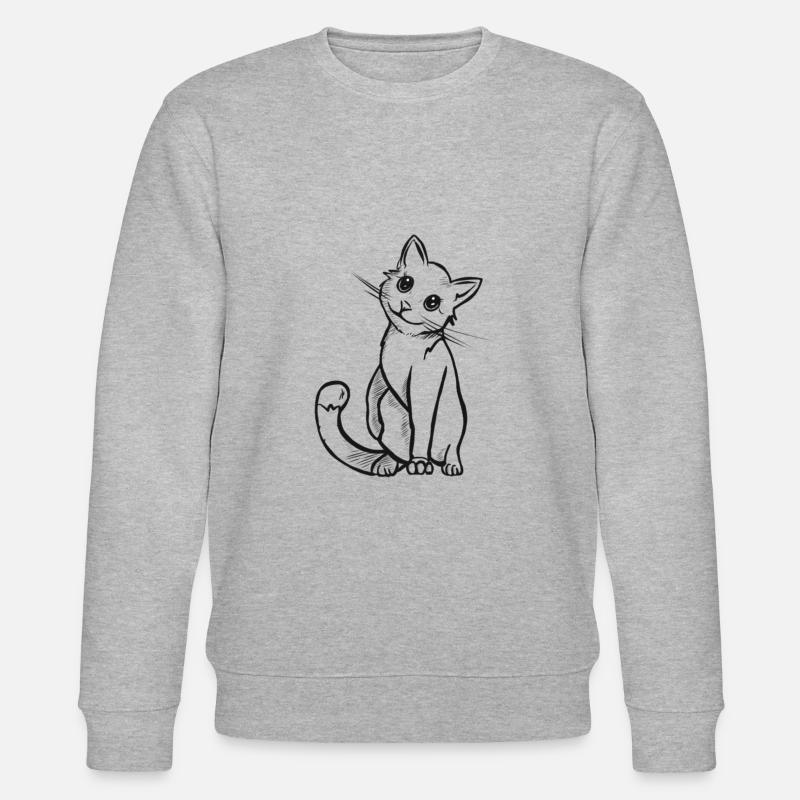 chat mignon - Sweat bio CHANGER Stanley/Stella Unisexe - gris chiné