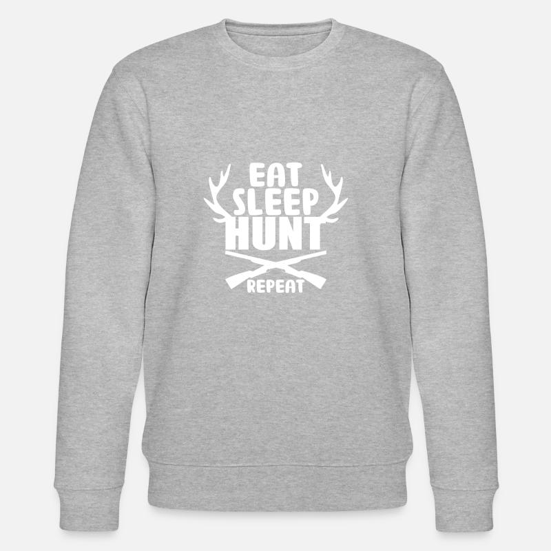 Eat sleep hunt repeat - Sweat bio CHANGER Stanley/Stella Unisexe - gris chiné