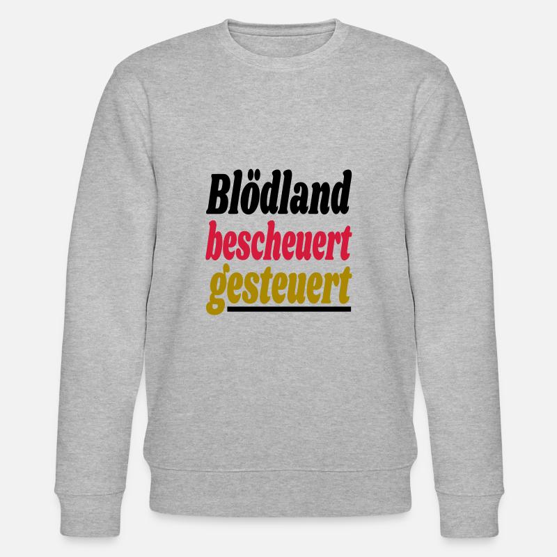 bescheuert gesteuert - Stanley/Stella Unisex Bio-Sweatshirt CHANGER  - Grau meliert