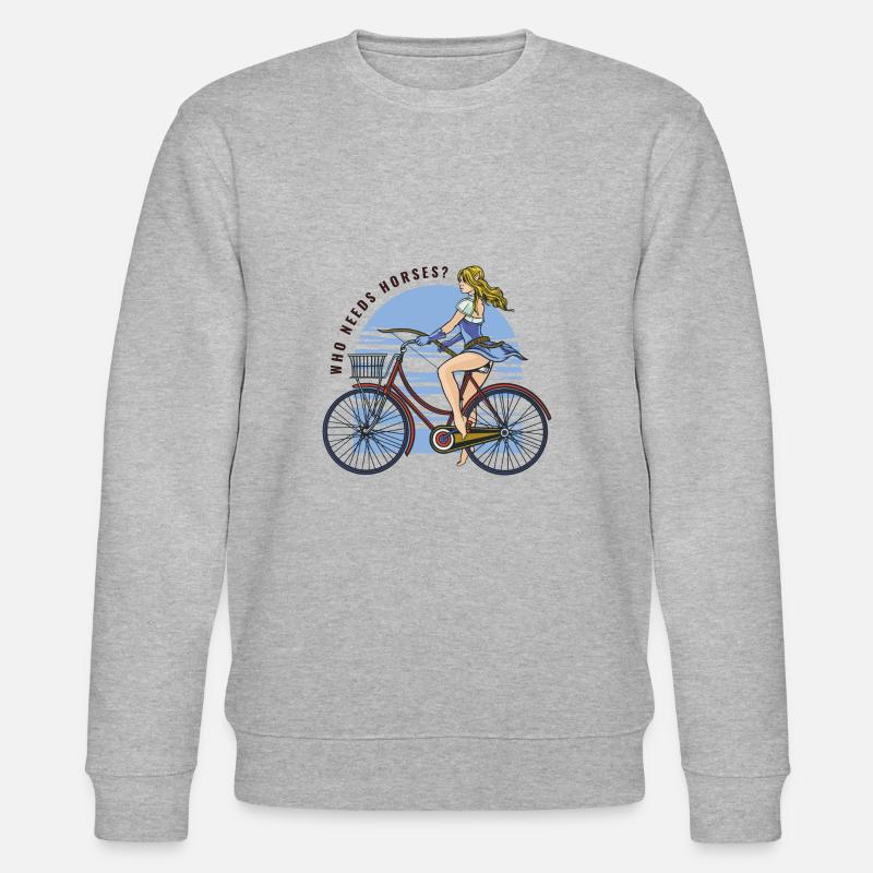 Who needs horses ? - Stanley/Stella Unisex Bio-Sweatshirt CHANGER  - Grau meliert