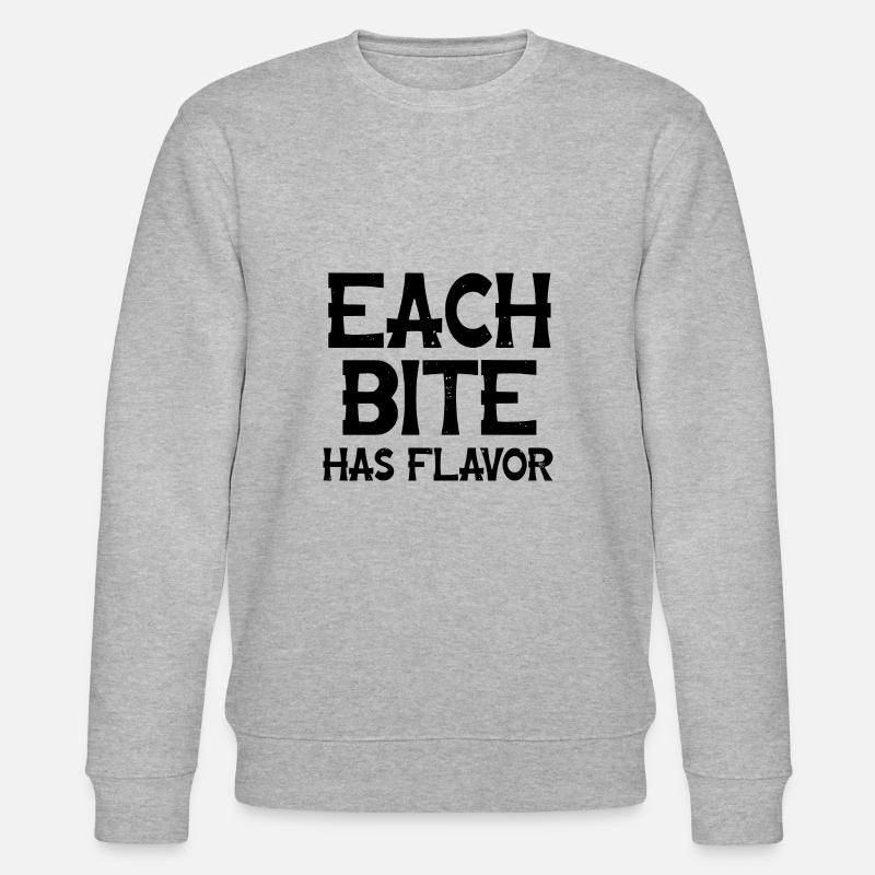Each bite has flavor - Stanley/Stella Unisex Bio-Sweatshirt CHANGER  - Grau meliert