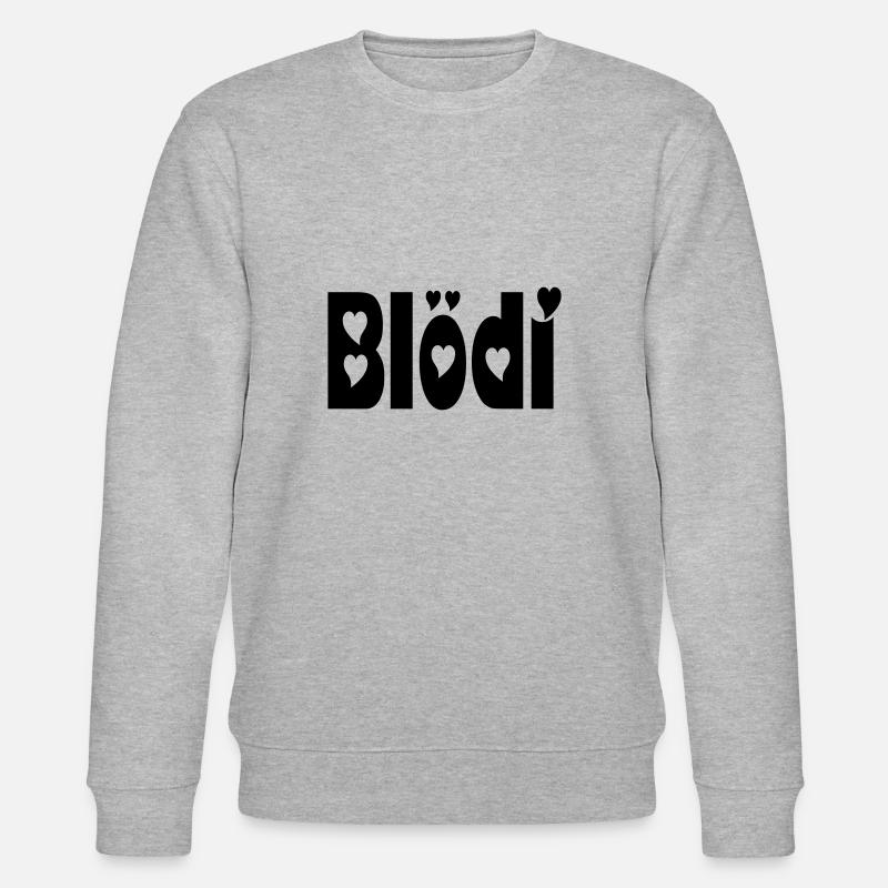 herzliBlödi - Stanley/Stella Unisex Bio-Sweatshirt CHANGER  - Grau meliert