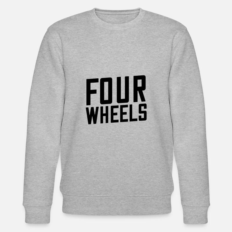 Four wheels - Stanley/Stella Unisex Bio-Sweatshirt CHANGER  - Grau meliert