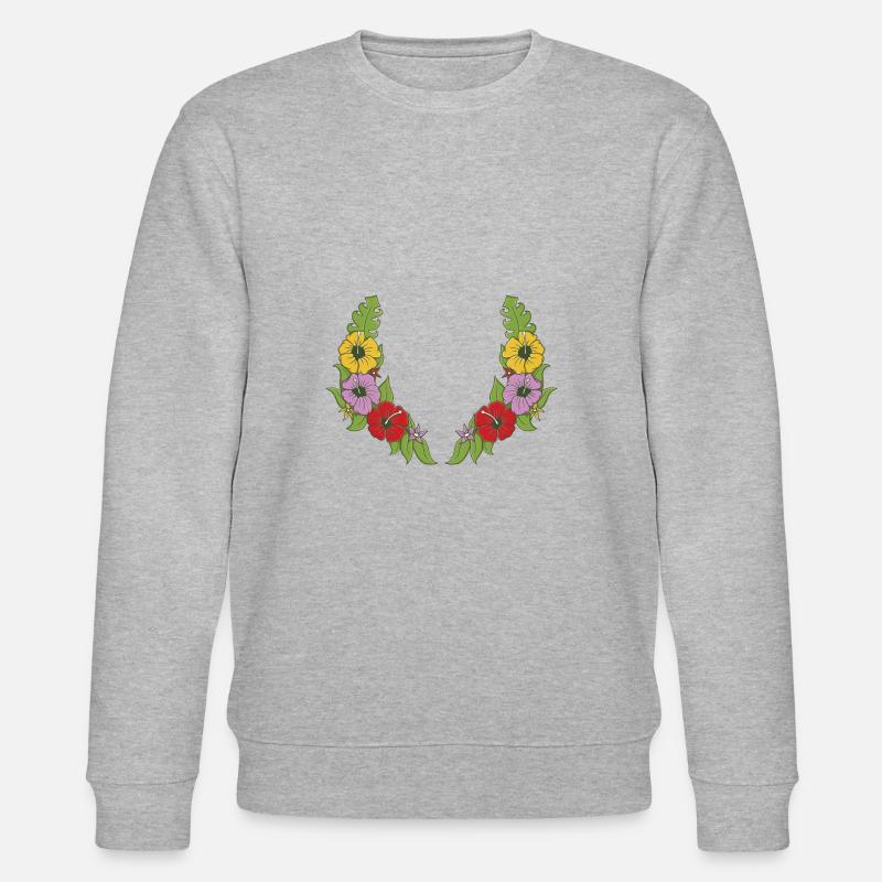 Couronne de fleurs - Sweat bio CHANGER Stanley/Stella Unisexe - gris chiné
