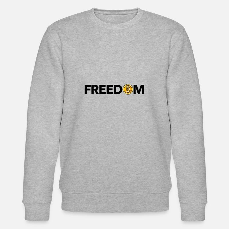 Bitcoin = Freedom (black) - Stanley/Stella Unisex Bio-Sweatshirt CHANGER  - Grau meliert