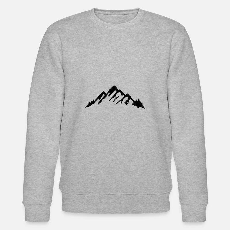 Berge und Wald, Berg - Stanley/Stella Unisex Bio-Sweatshirt CHANGER  - Grau meliert