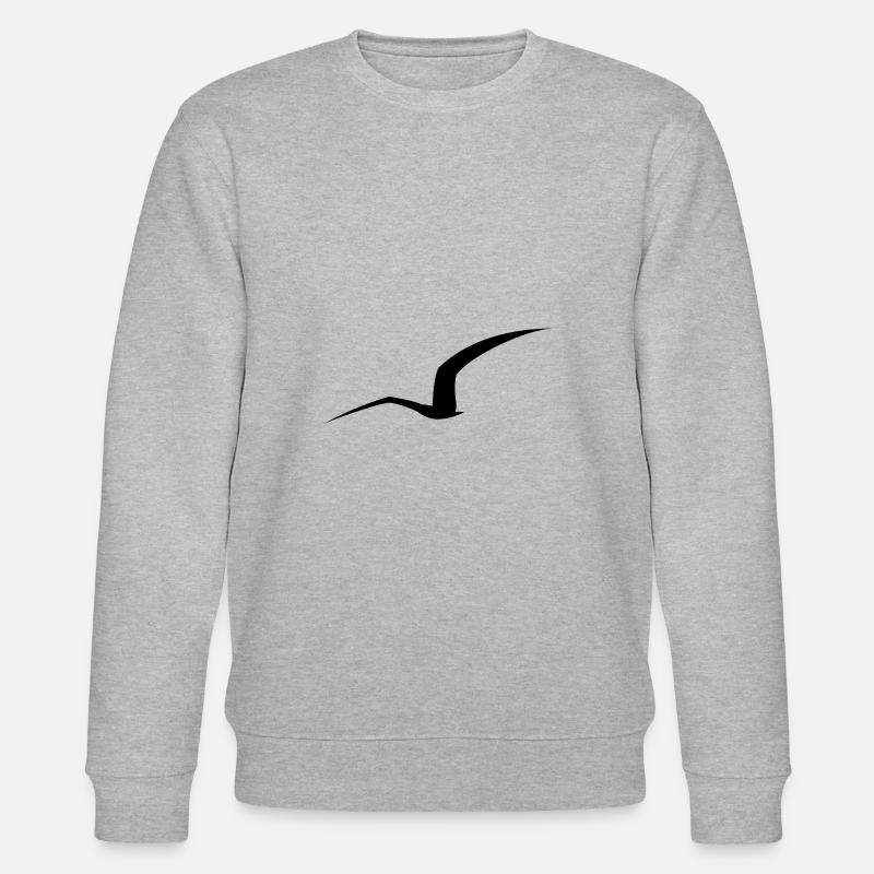 Möwe Silhouette - Stanley/Stella Unisex Bio-Sweatshirt CHANGER  - Grau meliert