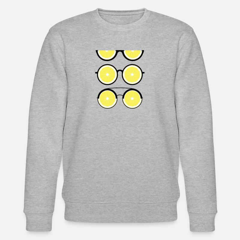 Lemon Linsen (Schwarz) - Stanley/Stella Unisex Bio-Sweatshirt CHANGER  - Grau meliert
