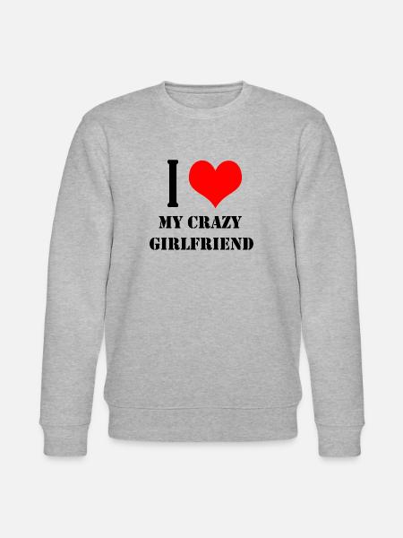 Love girlfriend - Stanley/Stella CHANGER Unisex Organic Sweatshirt - heather grey