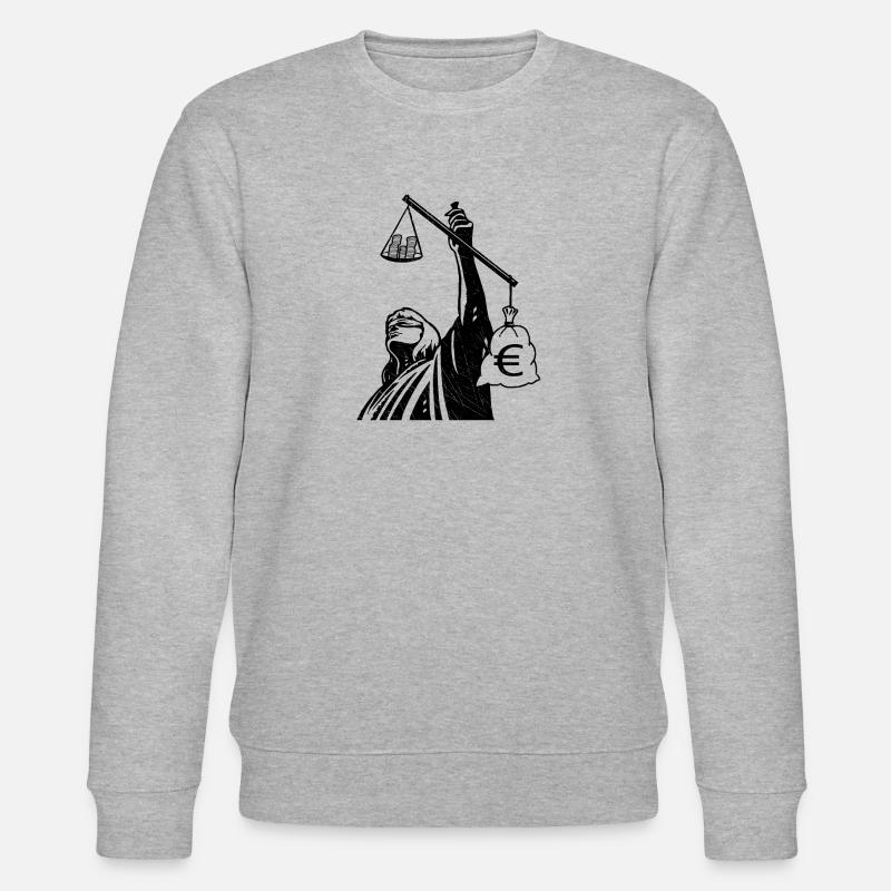 Injustice class struggle redistribution finances - Stanley/Stella CHANGER Unisex Organic Sweatshirt - heather grey