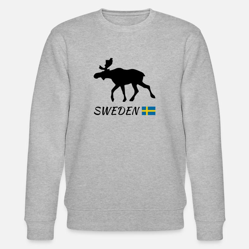 Elch, Schweden - Stanley/Stella Unisex Bio-Sweatshirt CHANGER  - Grau meliert