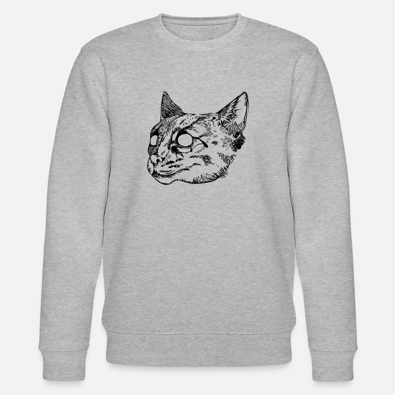 Wildkatze - Stanley/Stella Unisex Bio-Sweatshirt CHANGER  - Grau meliert
