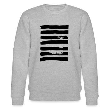 Lines thick - Stanley/Stella CHANGER Unisex Organic Sweatshirt - heather grey - Front - Nik (191cm) & Marisol (170cm)