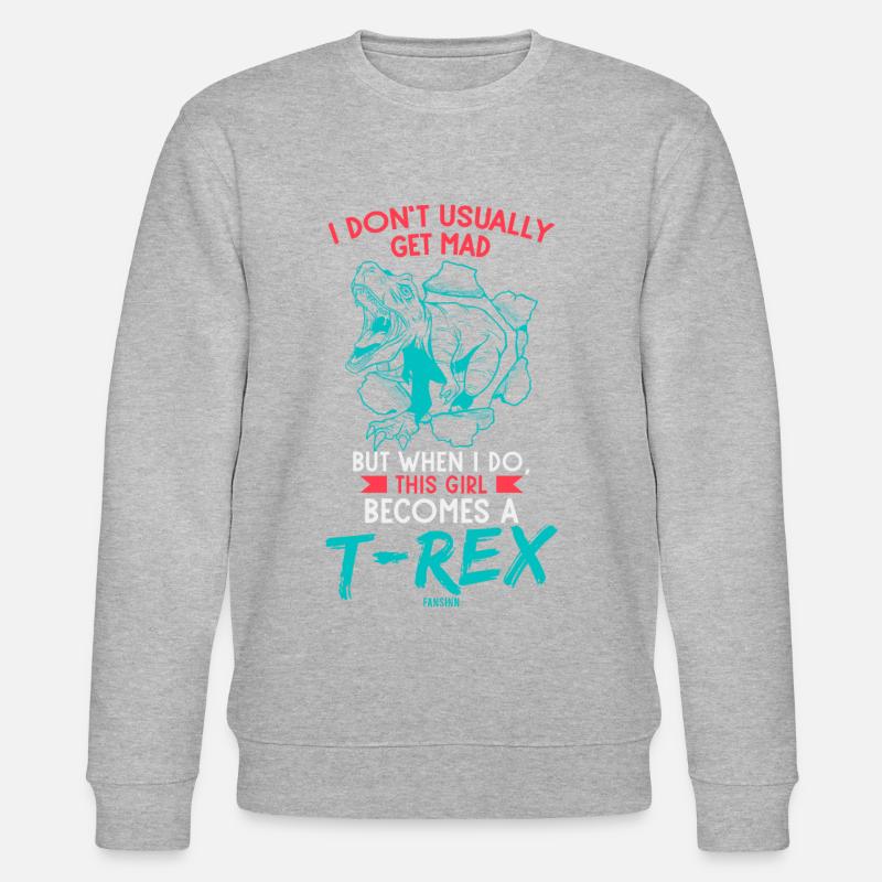 T-Rex - Stanley/Stella Unisex Bio-Sweatshirt CHANGER  - Grau meliert