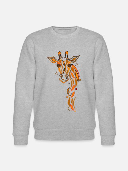 Giraffe - Stanley/Stella Unisex Bio-Sweatshirt CHANGER  - Grau meliert