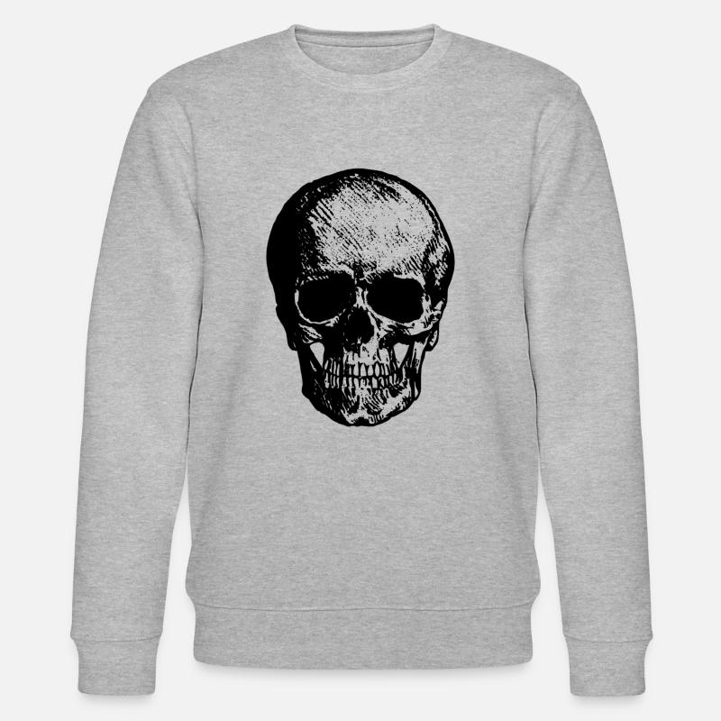 Crâne - Crâne noir - Sweat bio CHANGER Stanley/Stella Unisexe - gris chiné