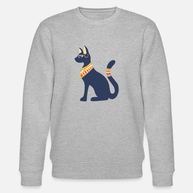 Déesse Bastet - Chat d'Egypte - Sweat bio CHANGER Stanley/Stella Unisexe - gris chiné