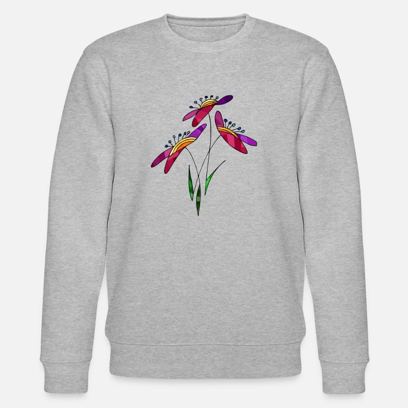 Fleurs - Sweat bio CHANGER Stanley/Stella Unisexe - gris chiné